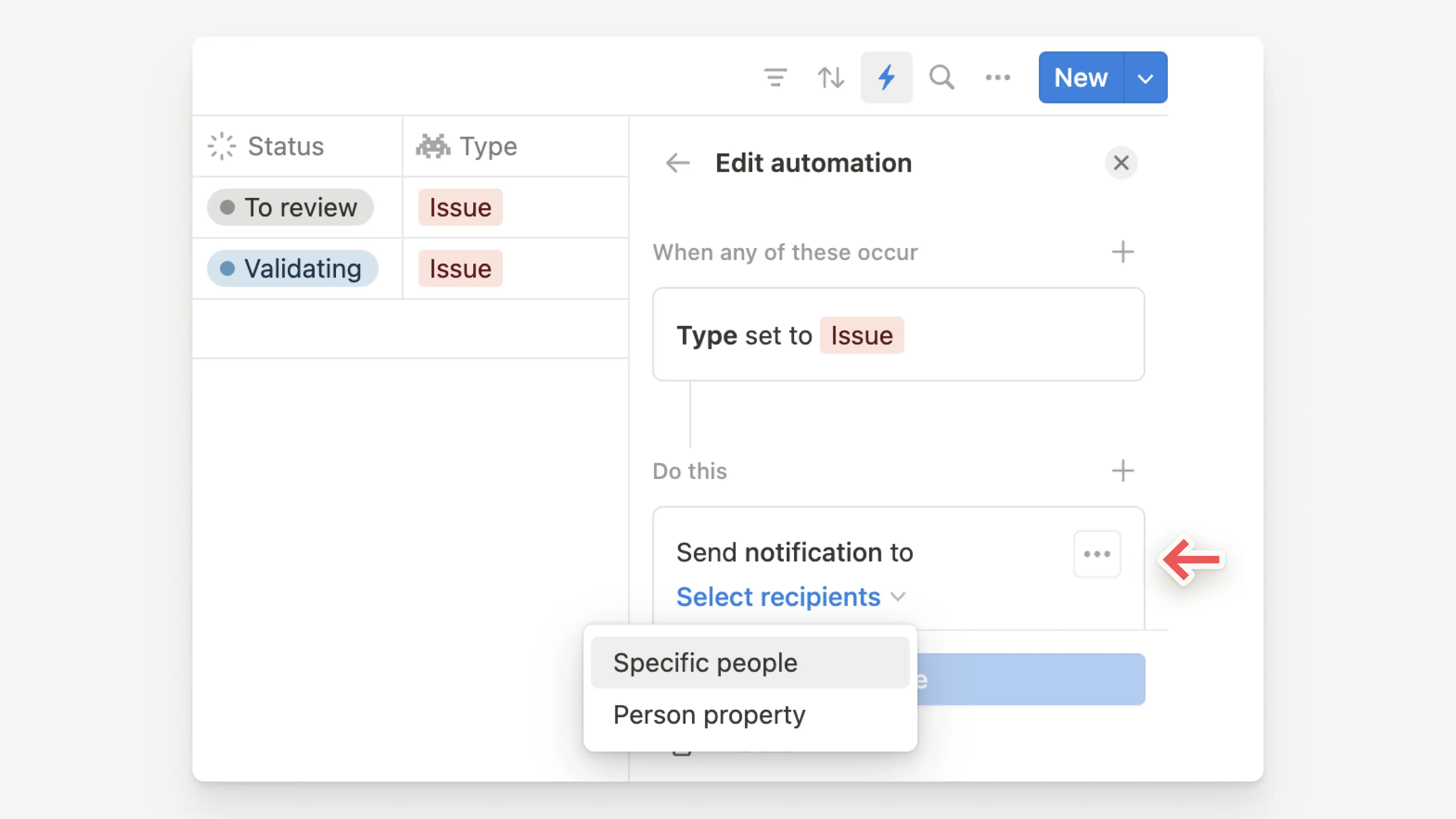 Automate notification in Notion