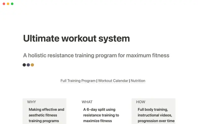 Ultimate workout system